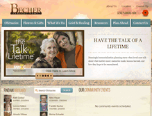 Tablet Screenshot of becherfuneralhome.com